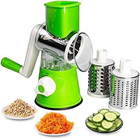 Manual Vegetable Cutter Slicer Multifunctional Round Slicer Gadget Multifunction Kitchen Gadget Food Processor Blender Cutter( Random Color )