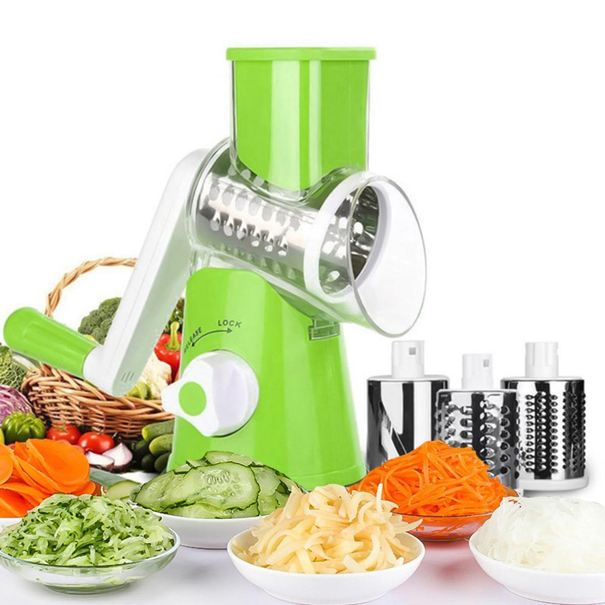 Manual Vegetable Cutter Slicer Multifunctional Round Slicer Gadget Multifunction Kitchen Gadget Food Processor Blender Cutter( Random Color )